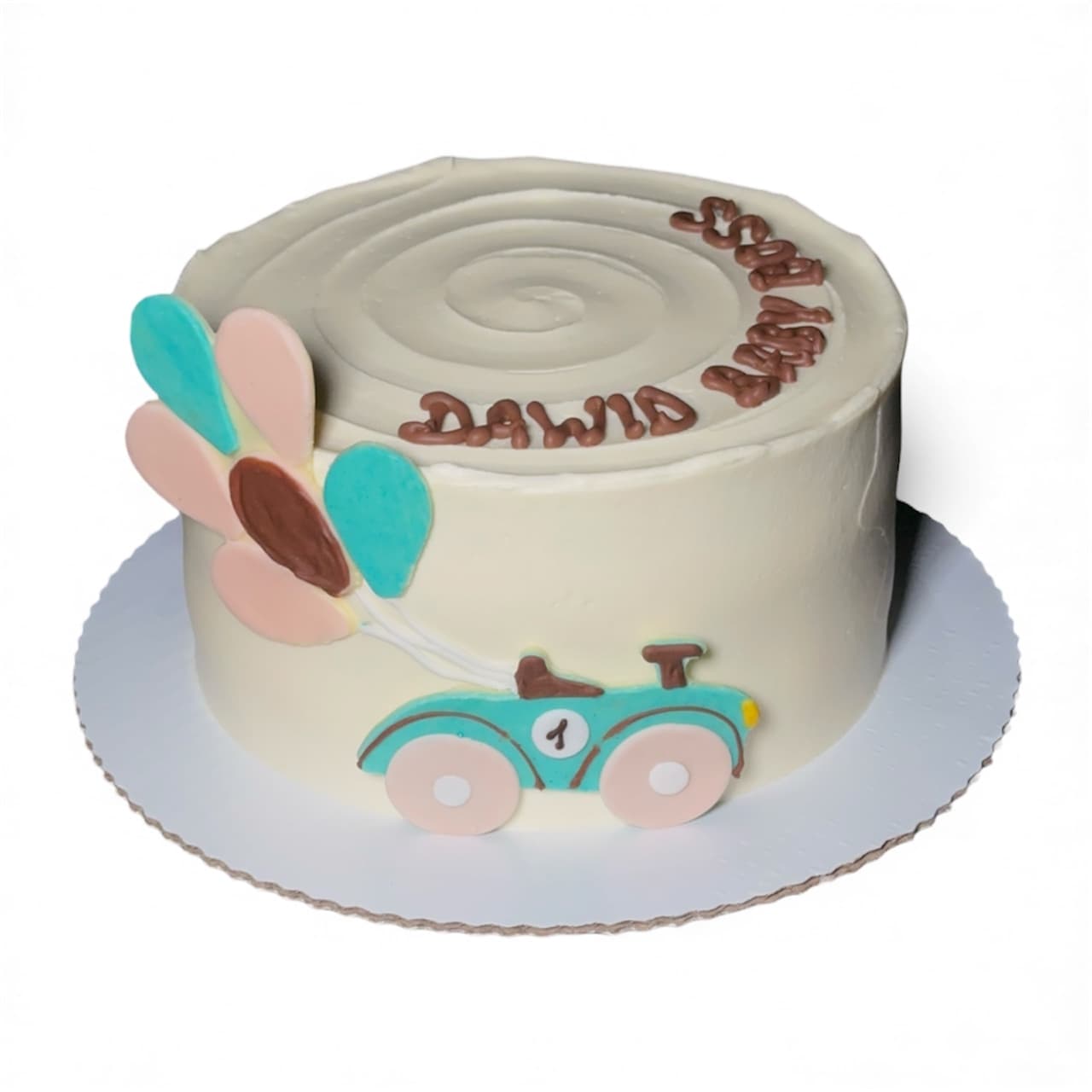 samochodzik z balonami